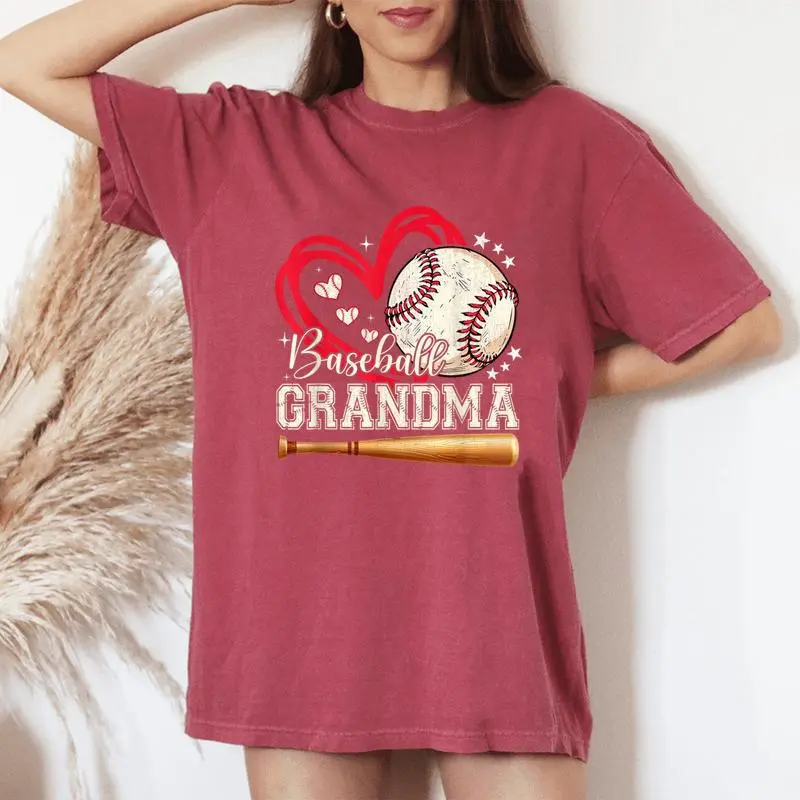 Baseball Grandma Family Matching Cute Baseball Grandma Women's Oversized Comfort T-Shirt
