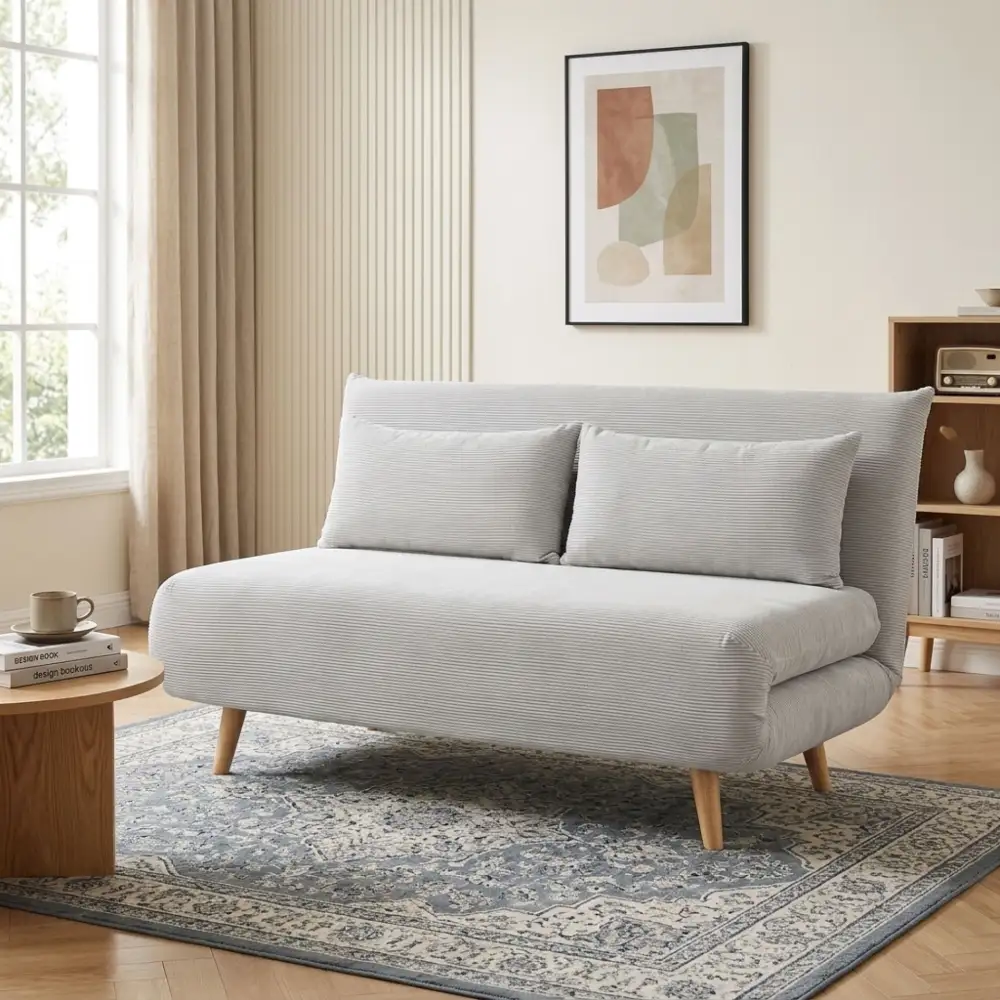 Contemporary Fold Out Adjustable Backrest Sofa Bed