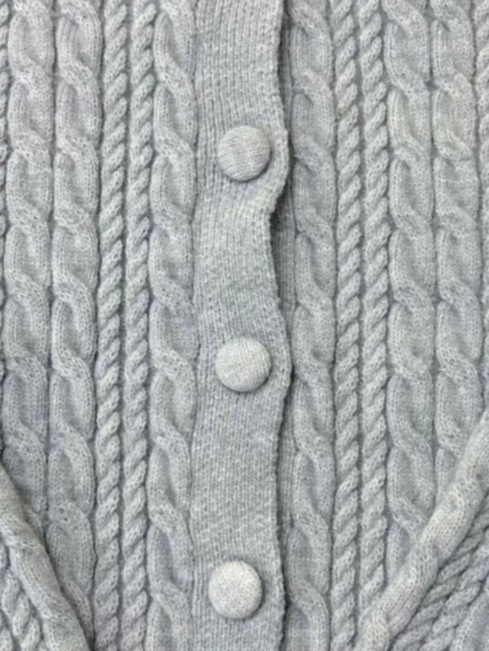 Button Up Cable Knit Cardigan