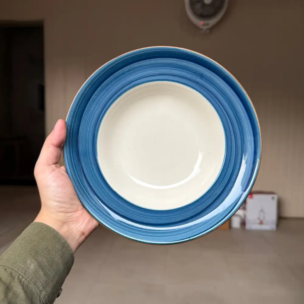 Serving Table Deep Ceramic Dining Plate