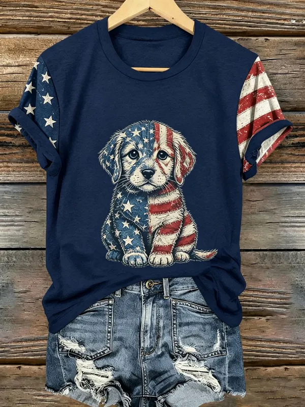 Women's American Golden Retriever puppy T-Shirt