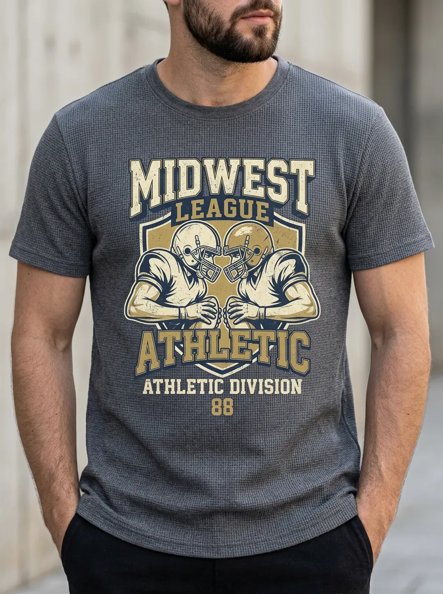 Men's Gridiron Midwest League Helmet Graphic T-Shirt