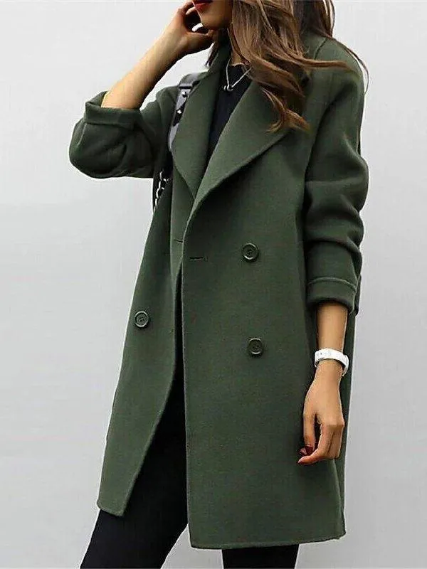 Long Double Breasted Winter Coat
