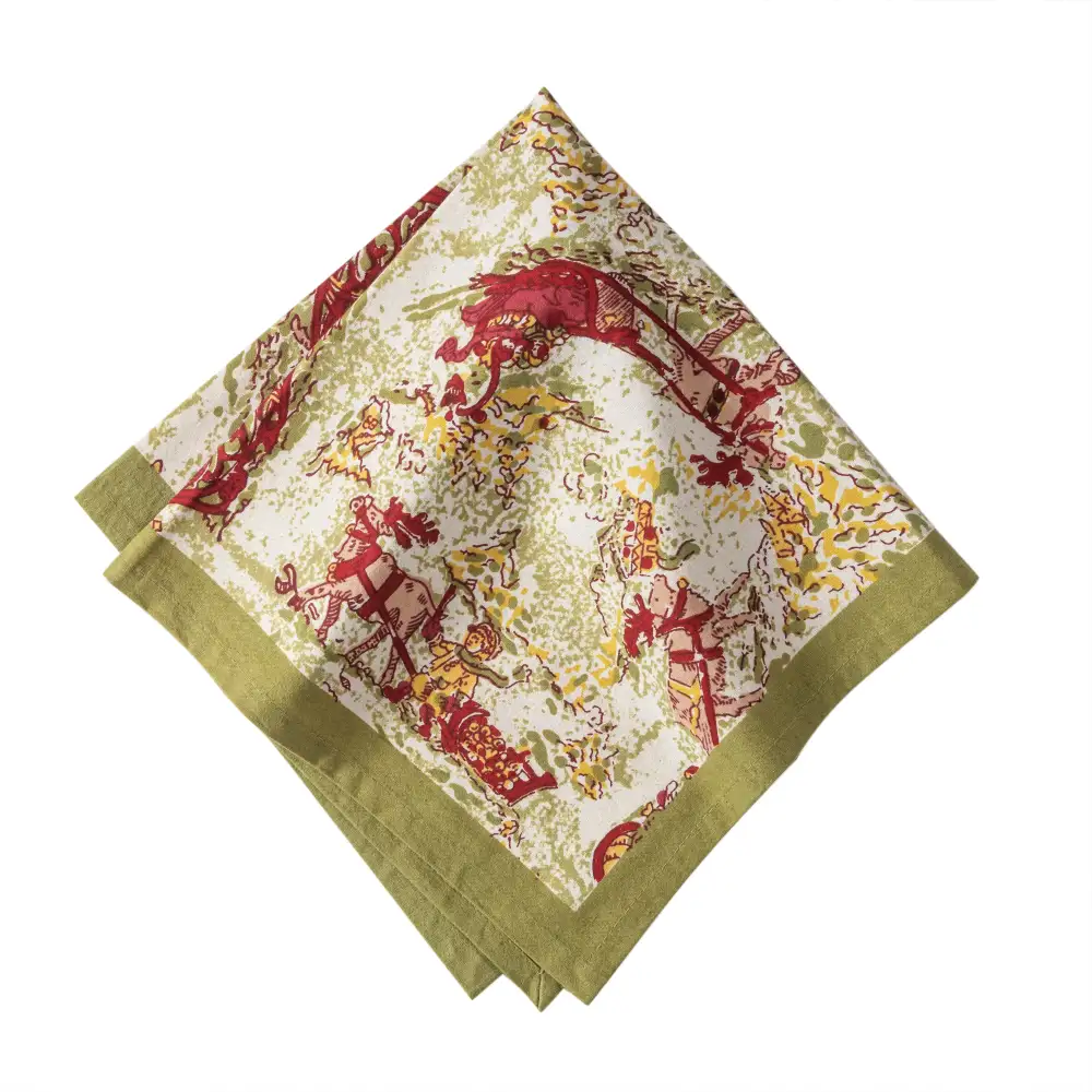 Relaxed Reindeer Scene Napkin Set