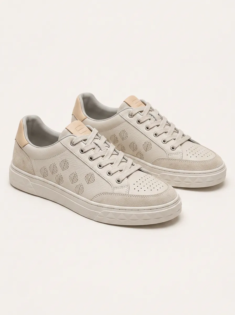 Men's Clean Minimalist Leaf Pattern Patterned Dynamic Skate Shoes