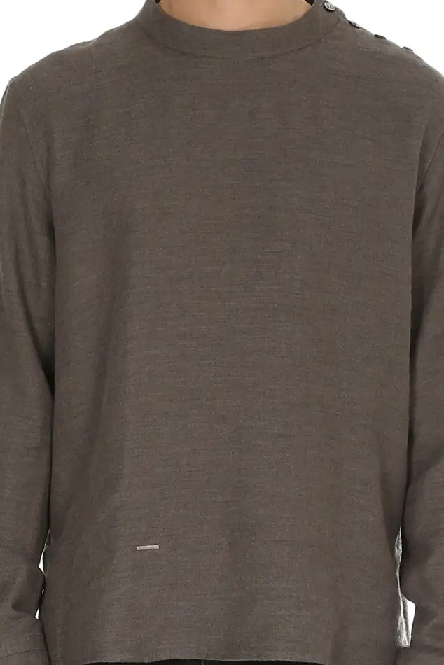 Crewneck Linen Wool Sweater