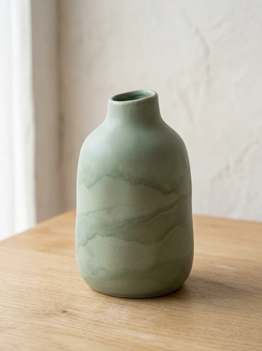 Minimalist Wavy Pattern Printed Table Vase
