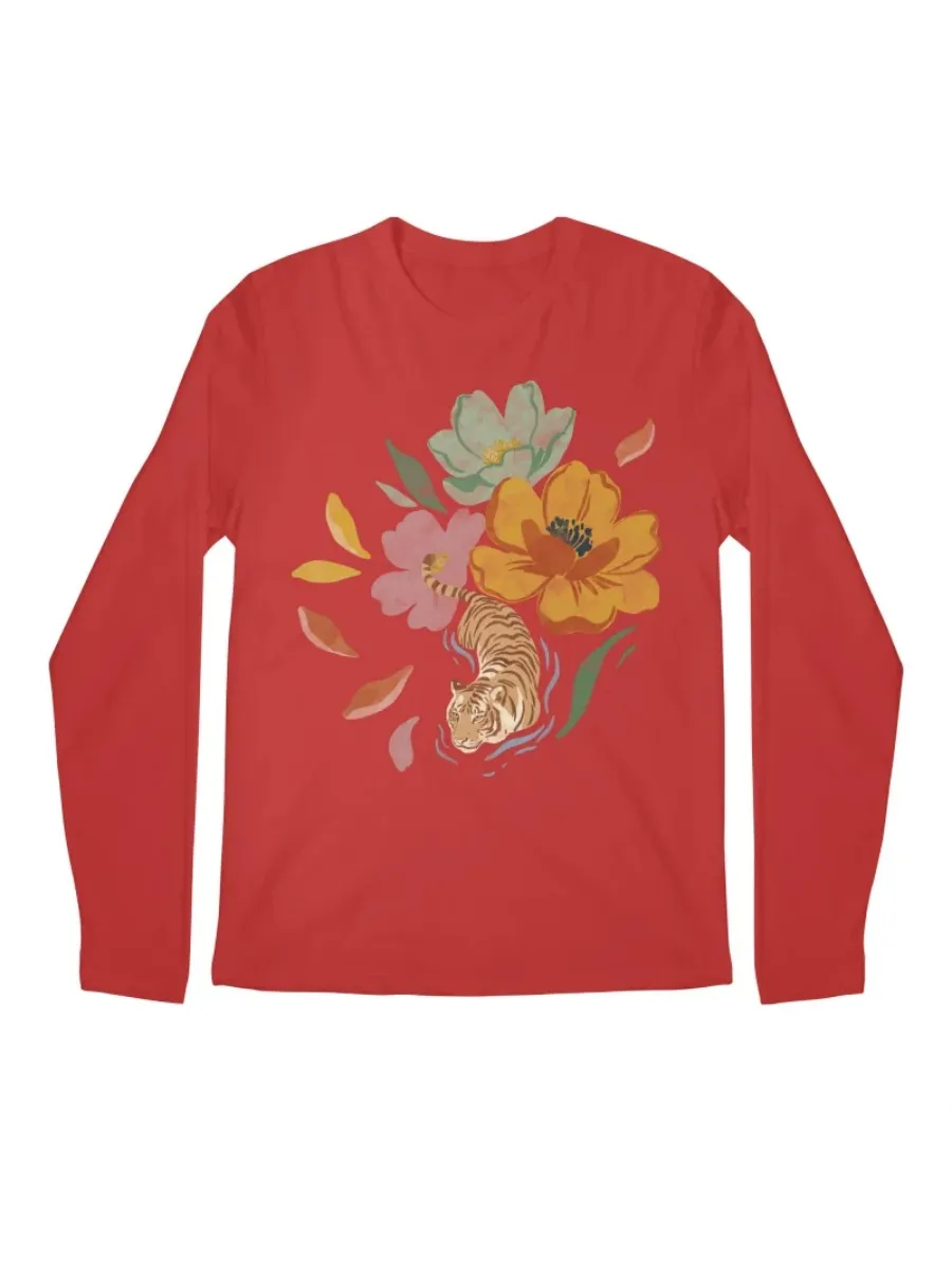 Tiger in Flower Long Sleeve Tee