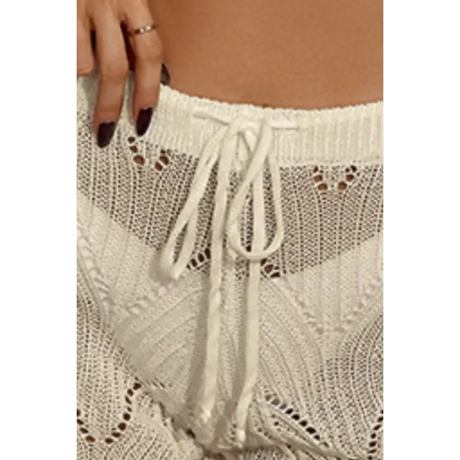 Women's Cutout Drawstring Shorts Swim Bottom