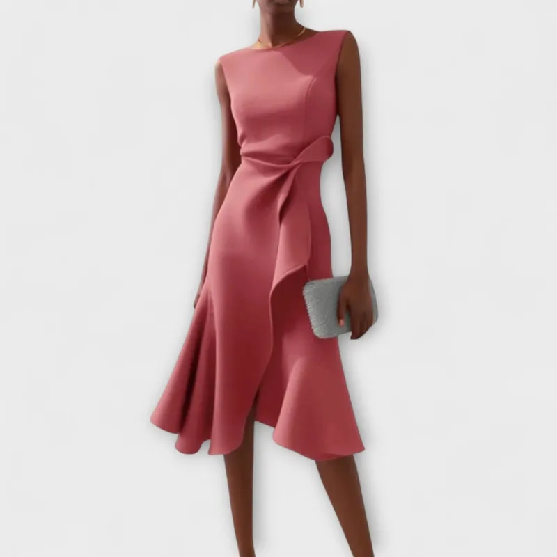 Pleated Midi Dress