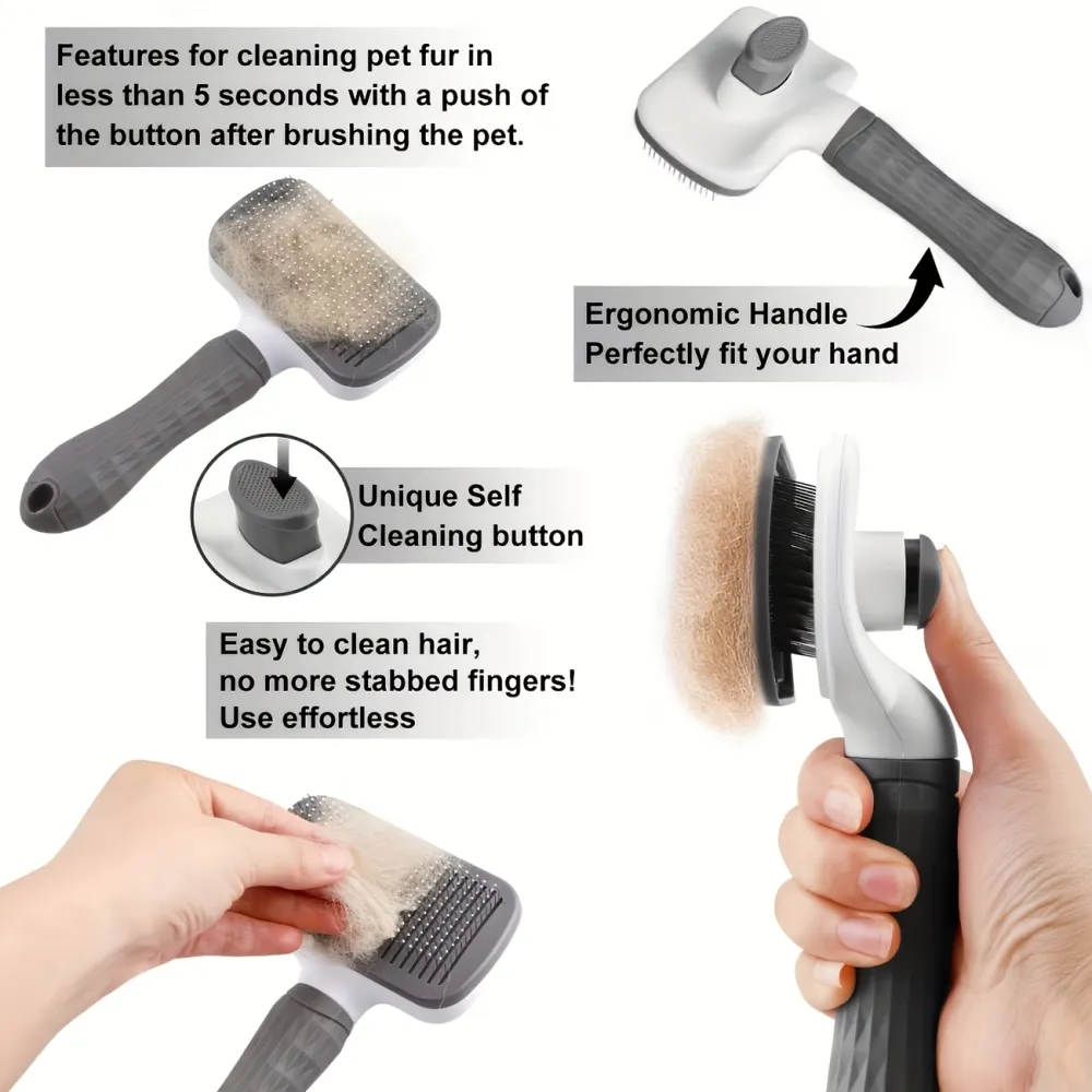 Easy Clean Pet Grooming Brush