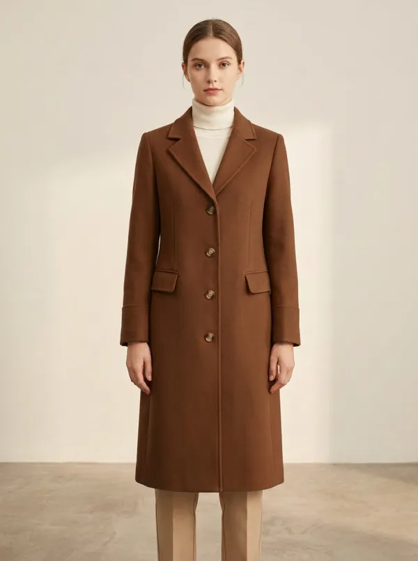 Textured Wool-Blend Longline Outerwear Coat