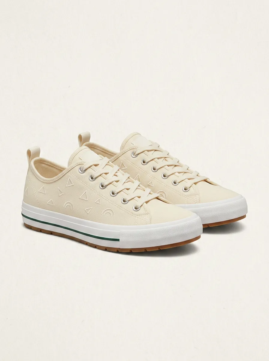 Modern Clean-Line Women's Low-Top Canvas Shoes