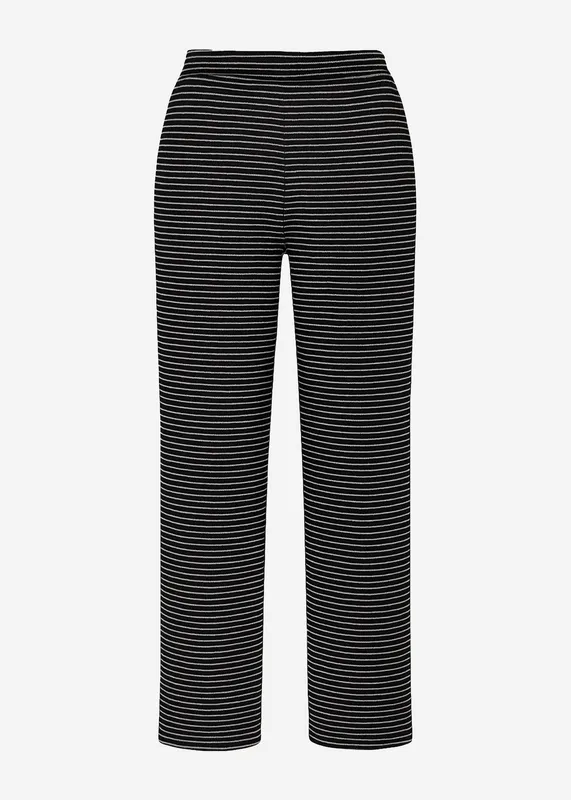 Black Striped Everyday Pants