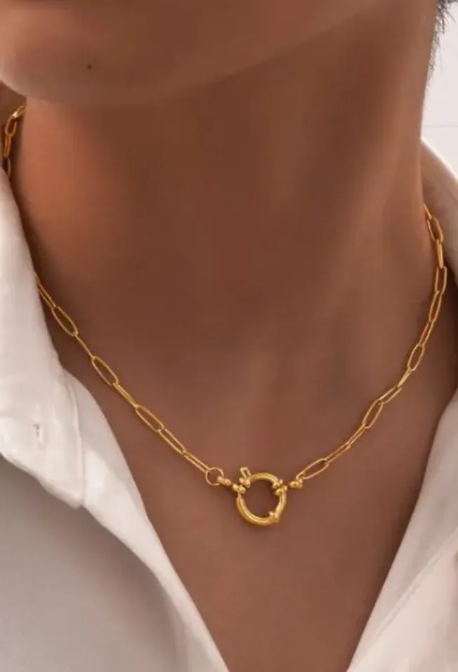 Stainless Steel Circle Necklace