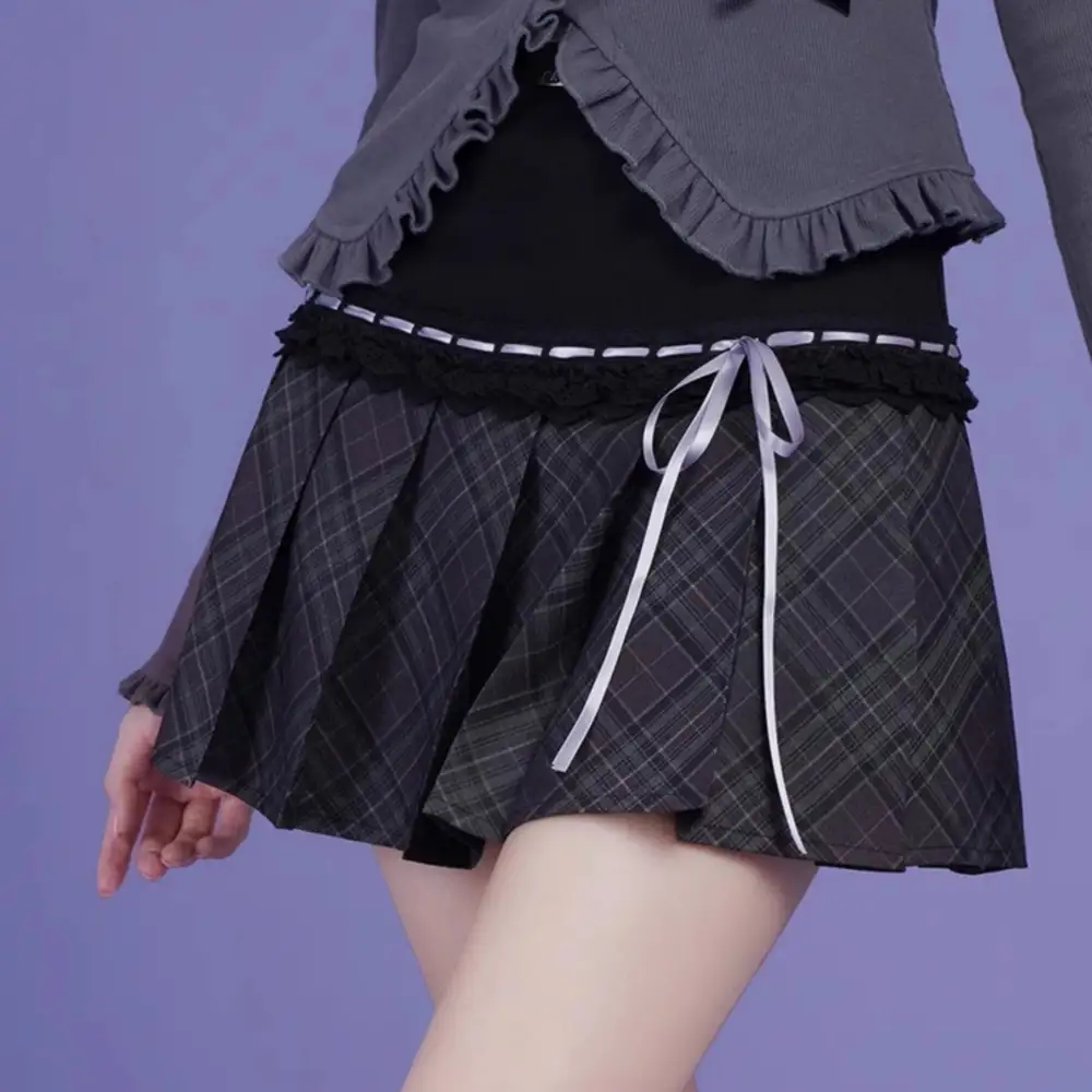 Plaid Pleated Skirt
