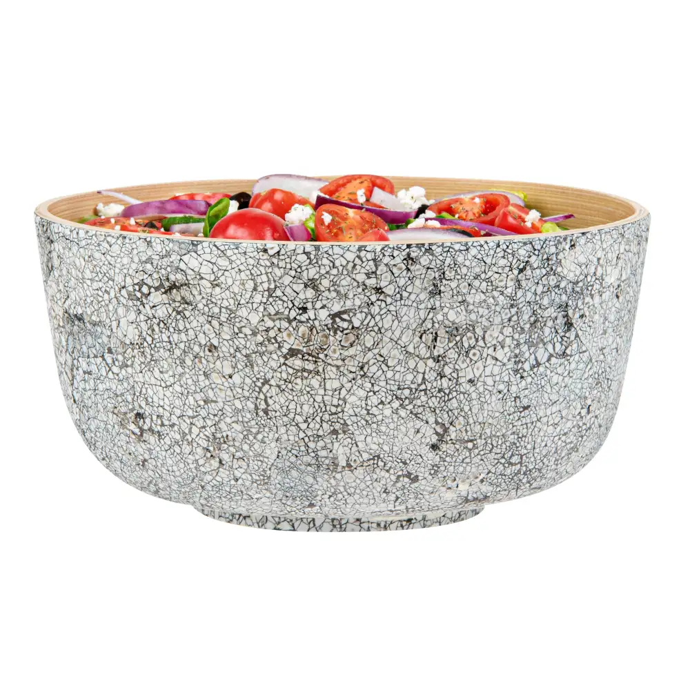 Matte Finish Spun Bamboo Salad Bowl