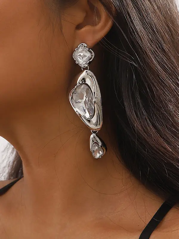 Modern Floral Drop Earrings