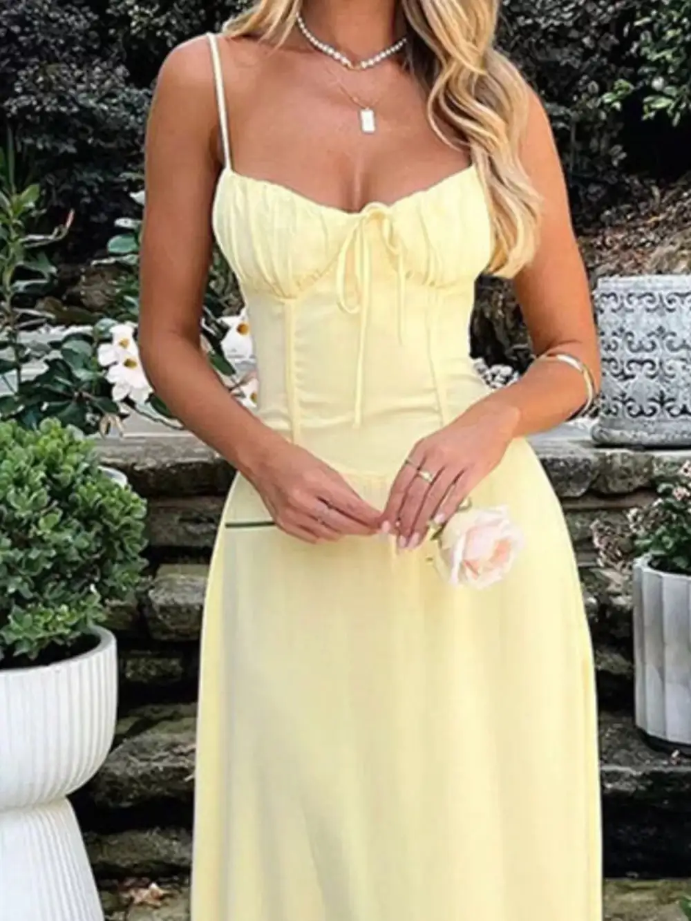 Modern Spaghetti-Strap Maxi Dress