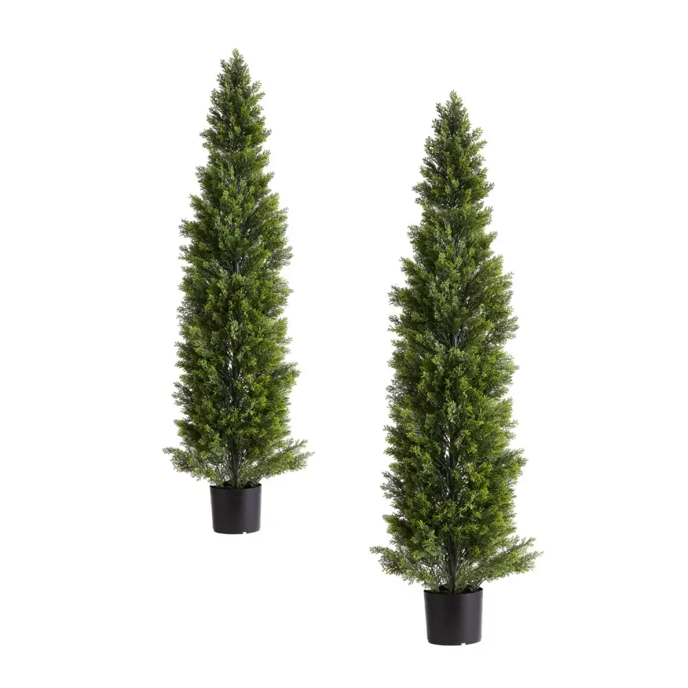 Artificial Topiary Cedar Trees Faux Pine Shrubs Plants