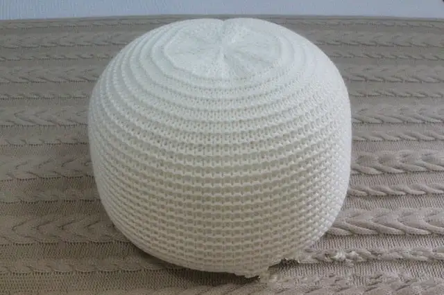 Knitted Boho Round Decorative Cushion