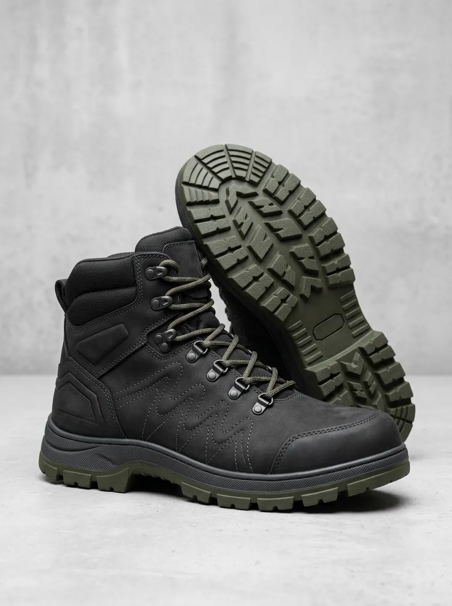 Unisex Tactical Outdoor Sole Print Work Boots