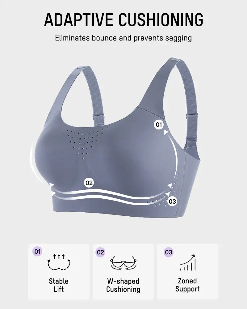 Wireless One-Piece Ventilated Sports Bra