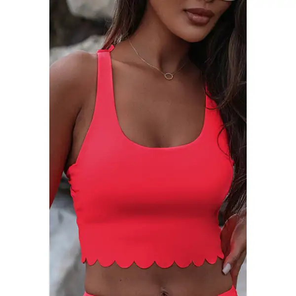 Women's Scoop-Neck Crisscross Swim Top