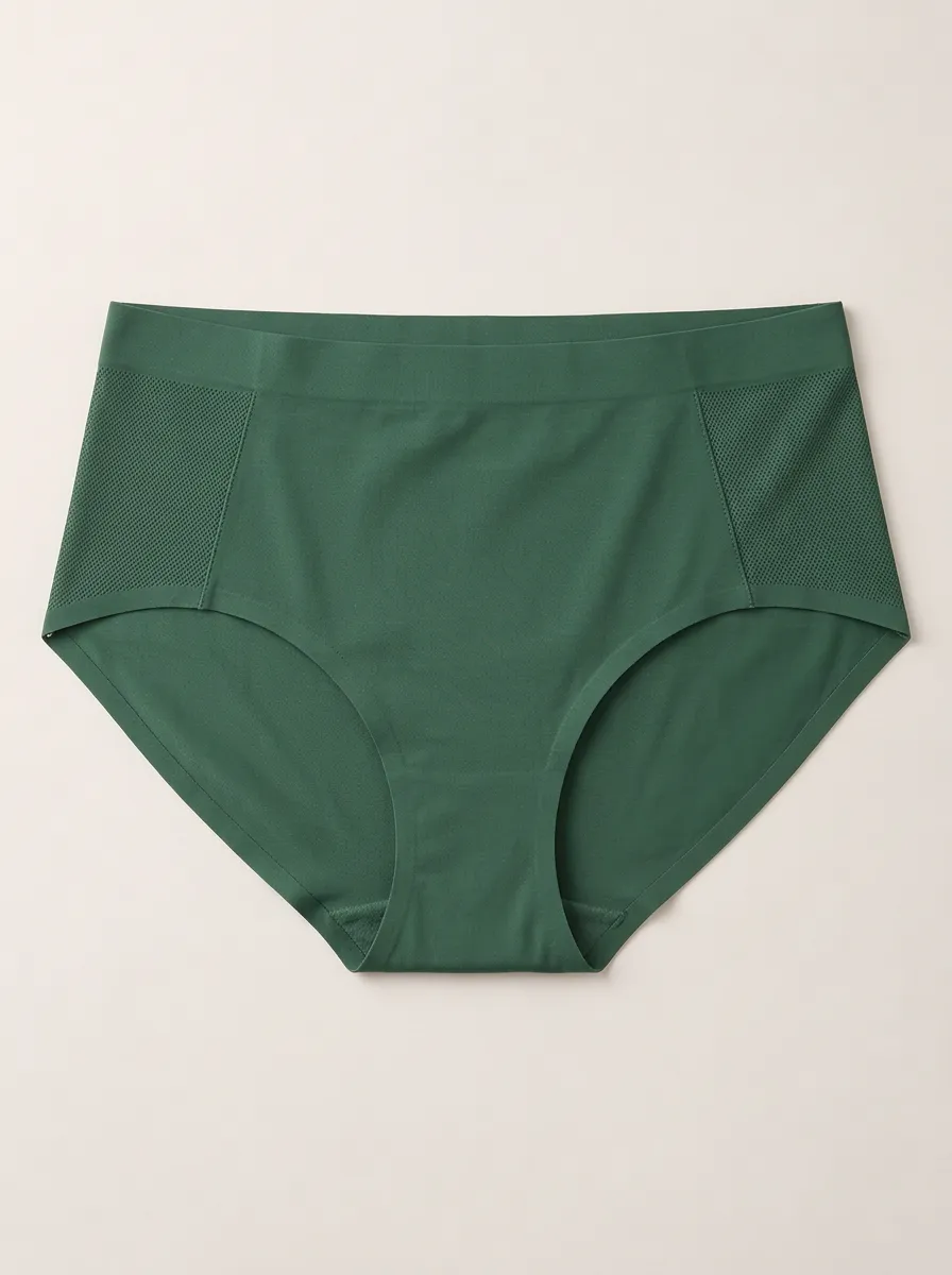 Women's Everyday High Waist Seamless Mesh Detail Panties