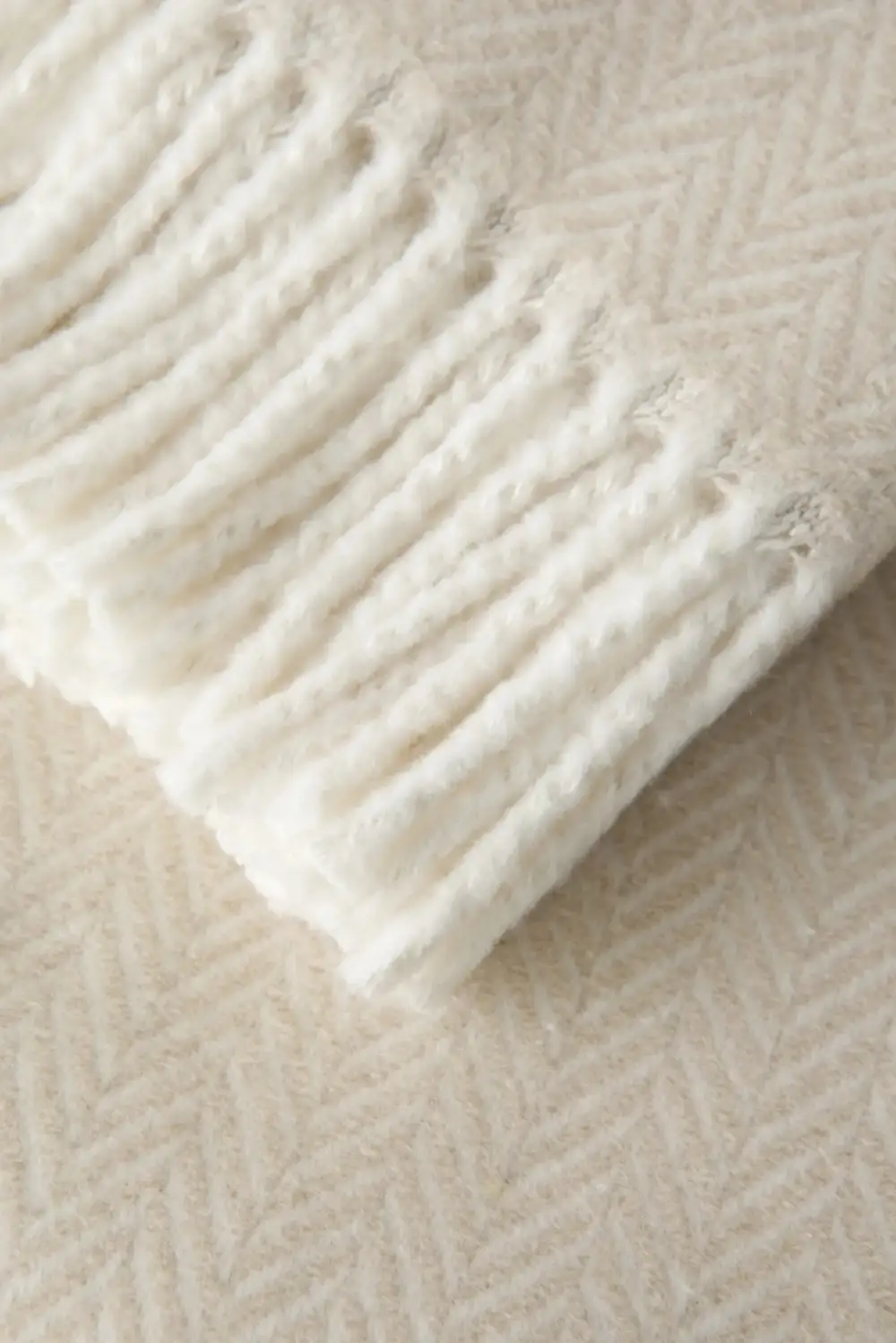 Textured Cotton Blend Throw