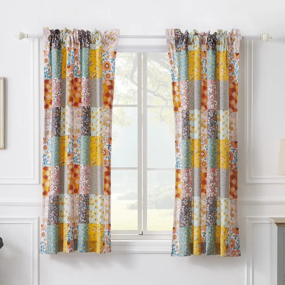 Microfiber Rod-Pocket Curtain Panel Pair
