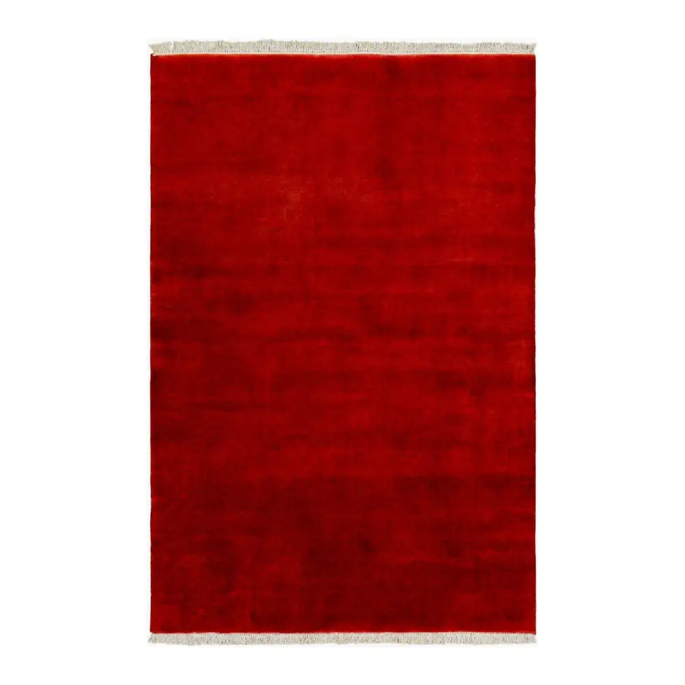 Hand-Loomed Wool Fringe Square Carpet