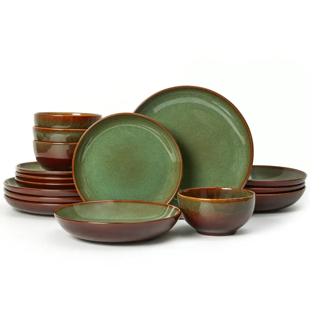 Double Bowl Stoneware Dinnerware Set
