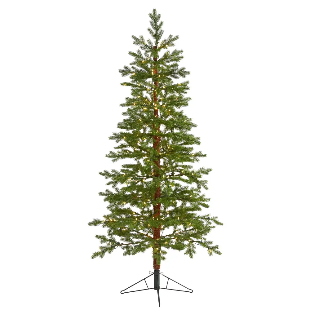 Fairbanks Fir Artificial Christmas Tree with Clear Warm Multifunction LED Lights and Bendable Branches