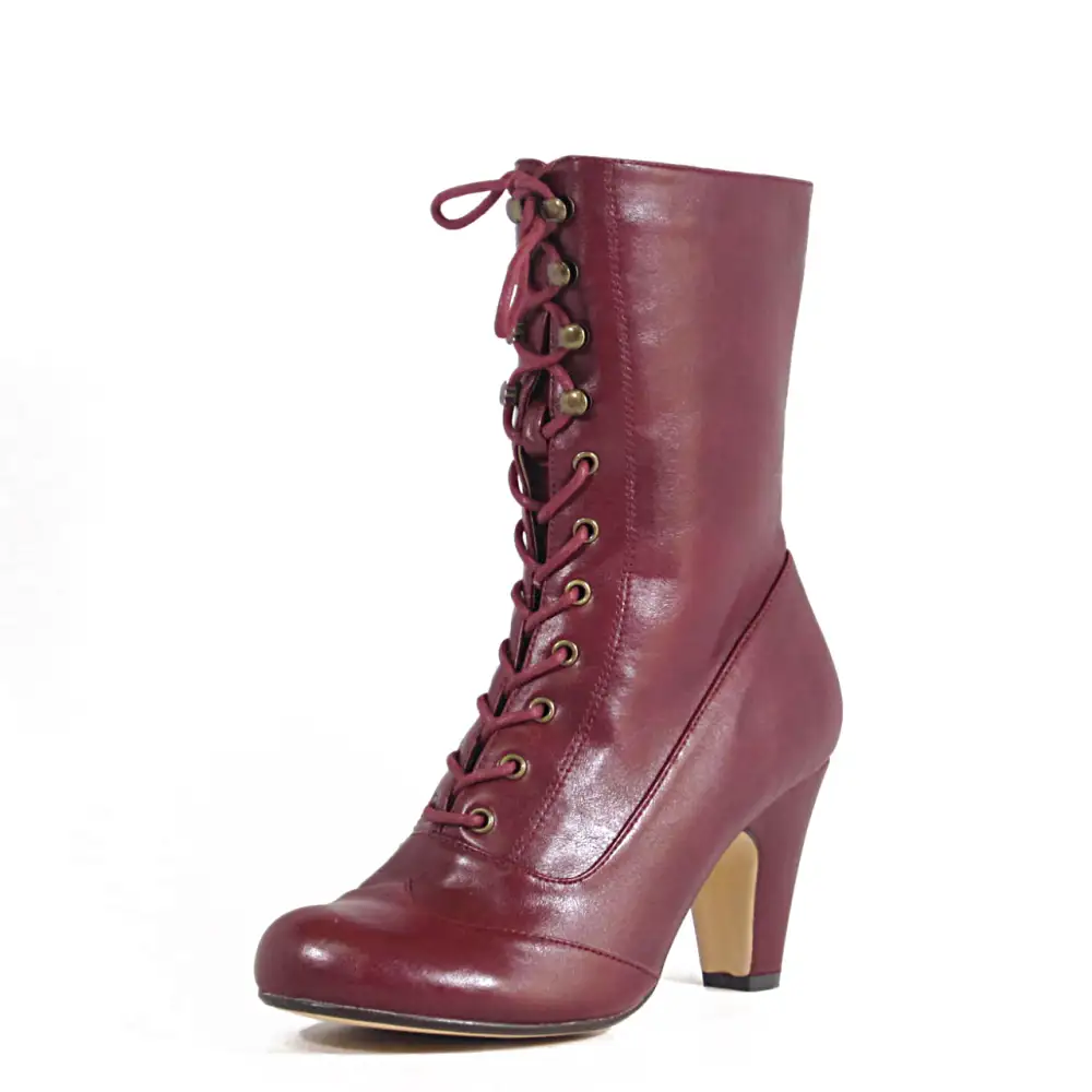 Lace Up Combat Victorian Ankle Boots