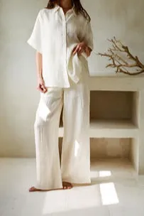 Refined Linen Relaxed Pants