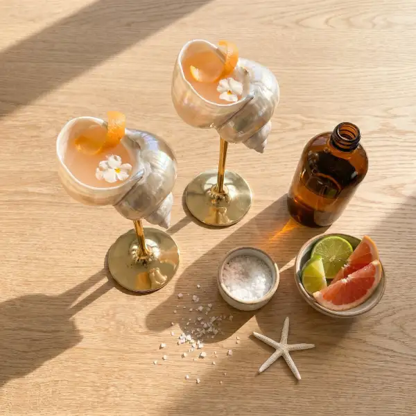 Textured Everyday Serving Seashell Glasses