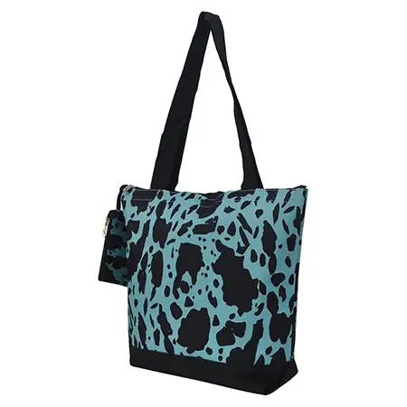 Cow Print Canvas Tote Bag