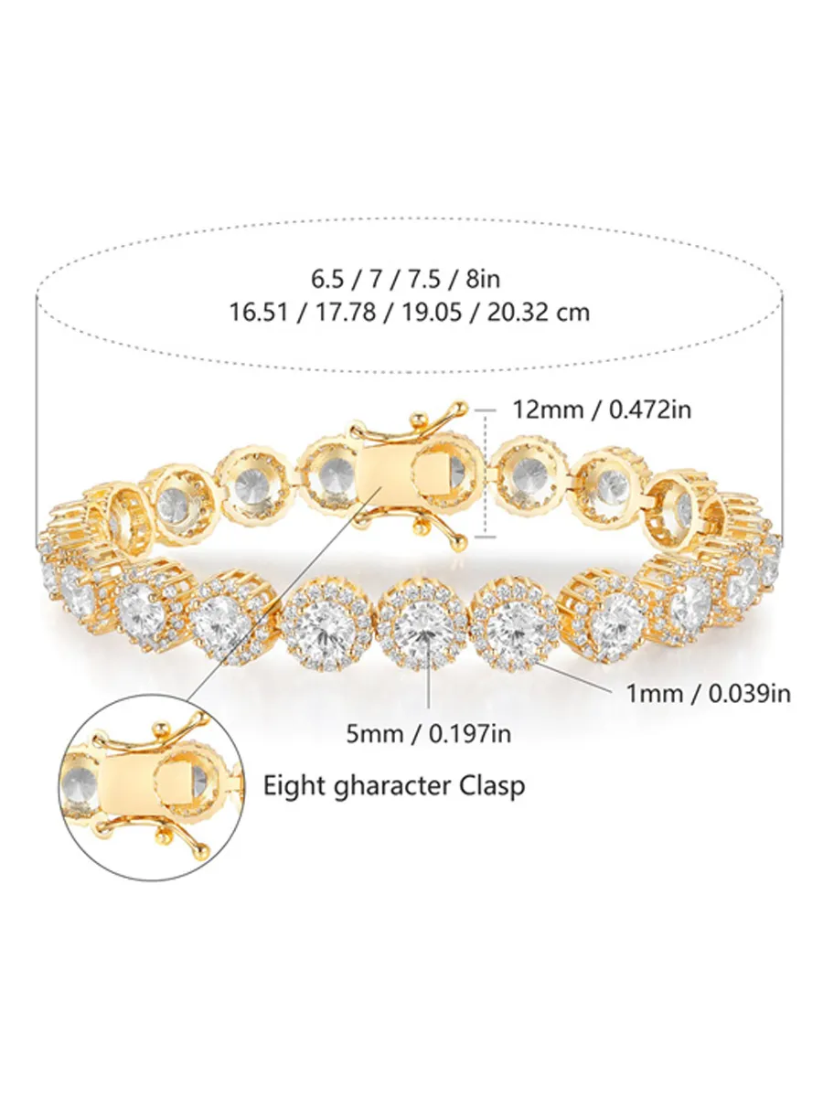 Luna Round Rhinestone Bracelet
