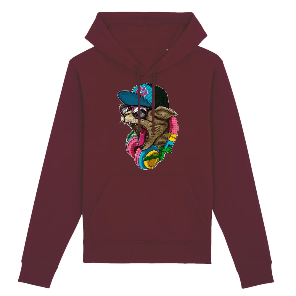 Cool Cat Graphic Pullover Hoodie