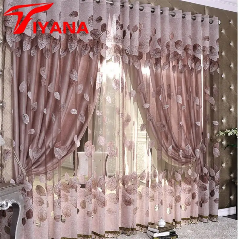 Leaf Sheer Curtain Panel