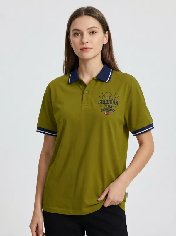 Women's American Football Gridiron Club Graphic polo shirt