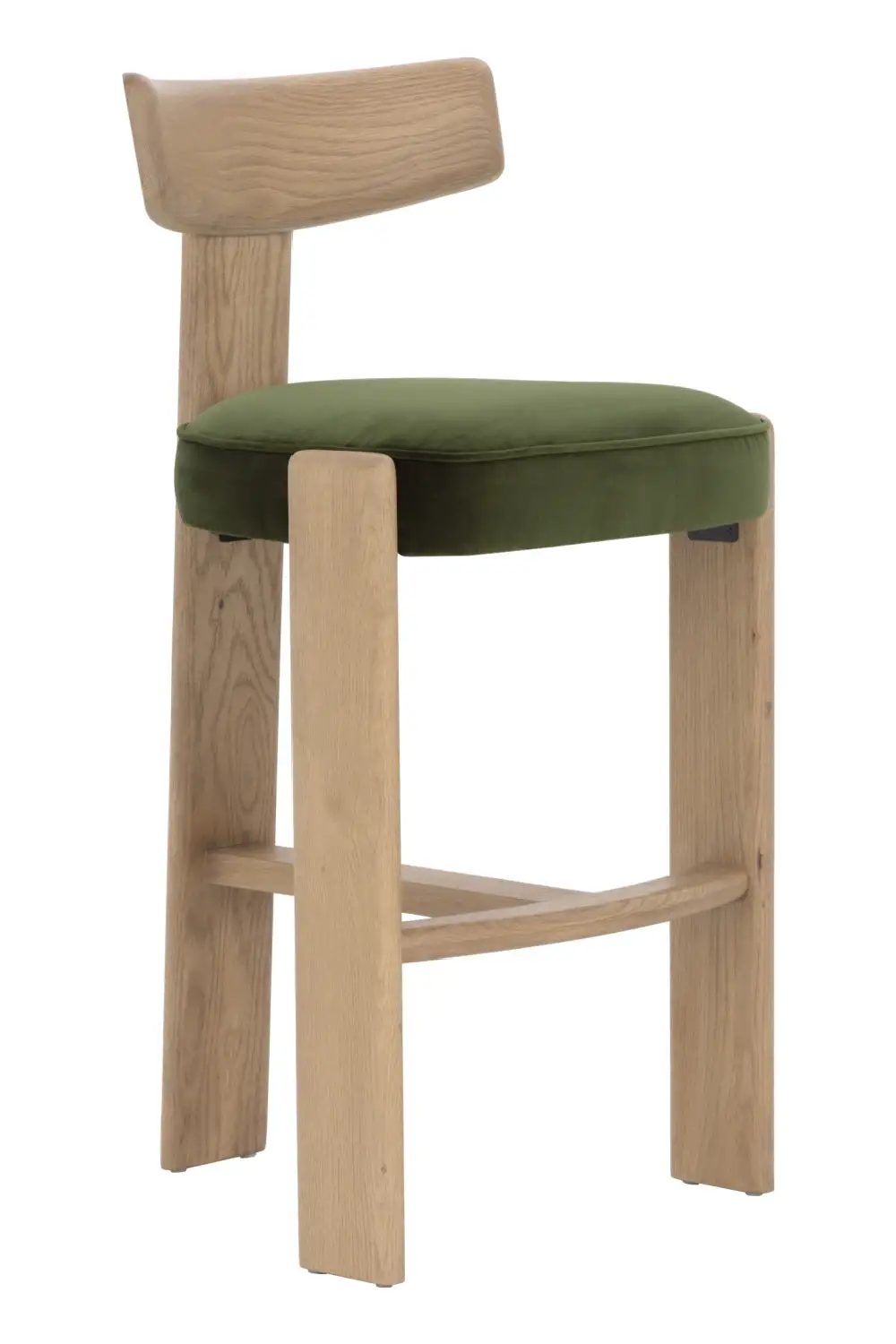 Modern Oak-Frame Bar Stool