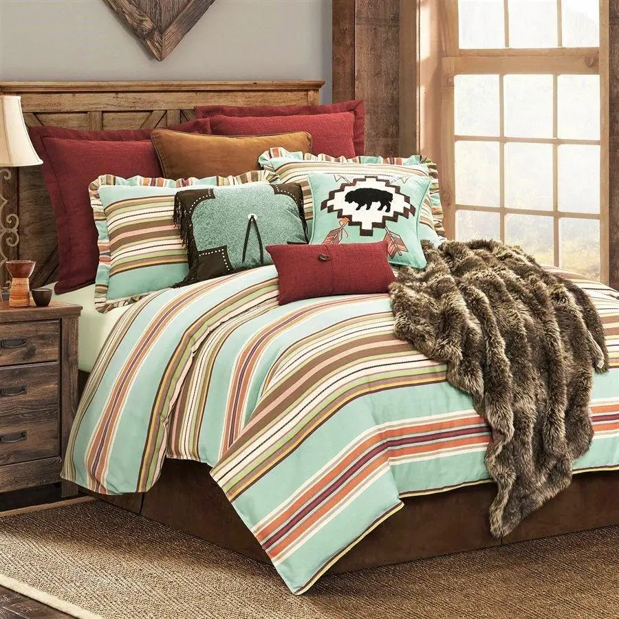 Striped Geometric Comforter Set