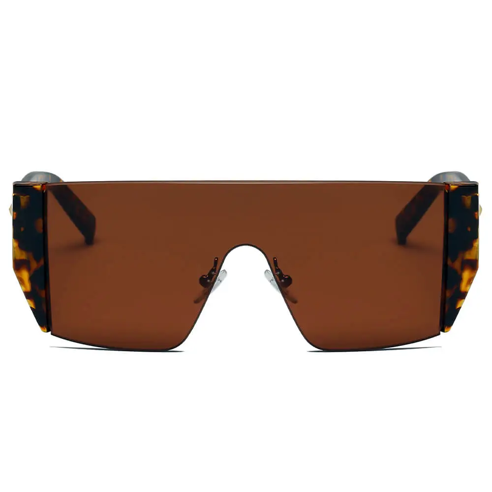 Marble Square Round Frame Sunglasses