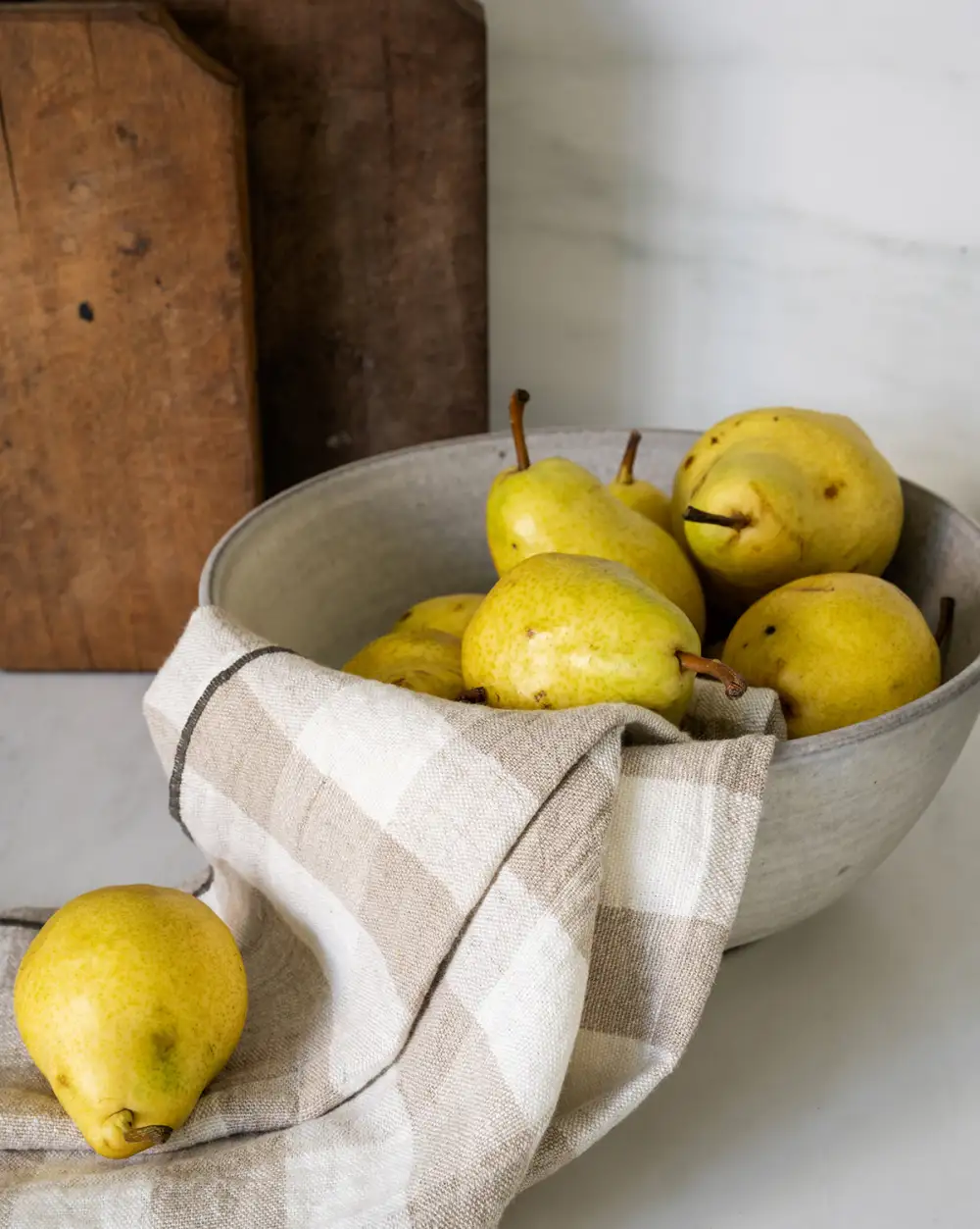Checkered Linen Tea Towel