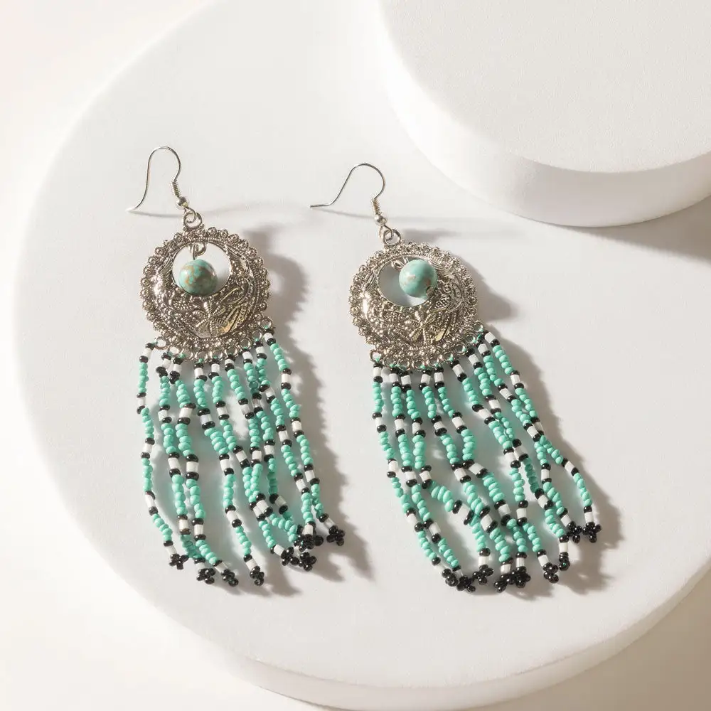 Rustic Polished Artful Statement Earrings