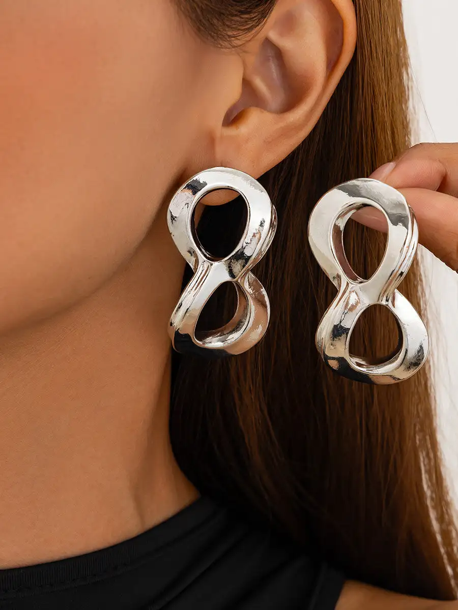 Sculptural Geometric Accent Earrings
