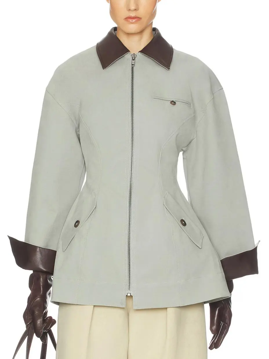 Zip Front Cropped Jacket