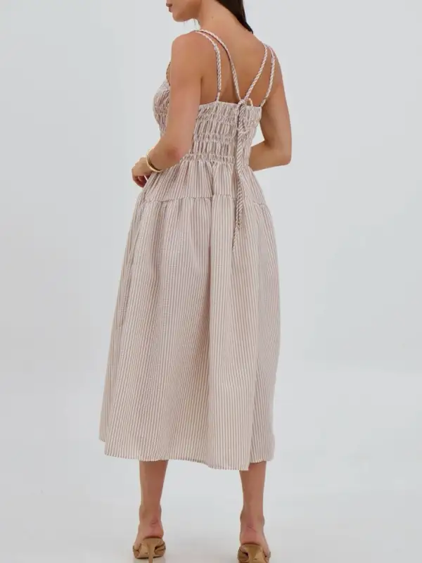 Smocked Midi Dress